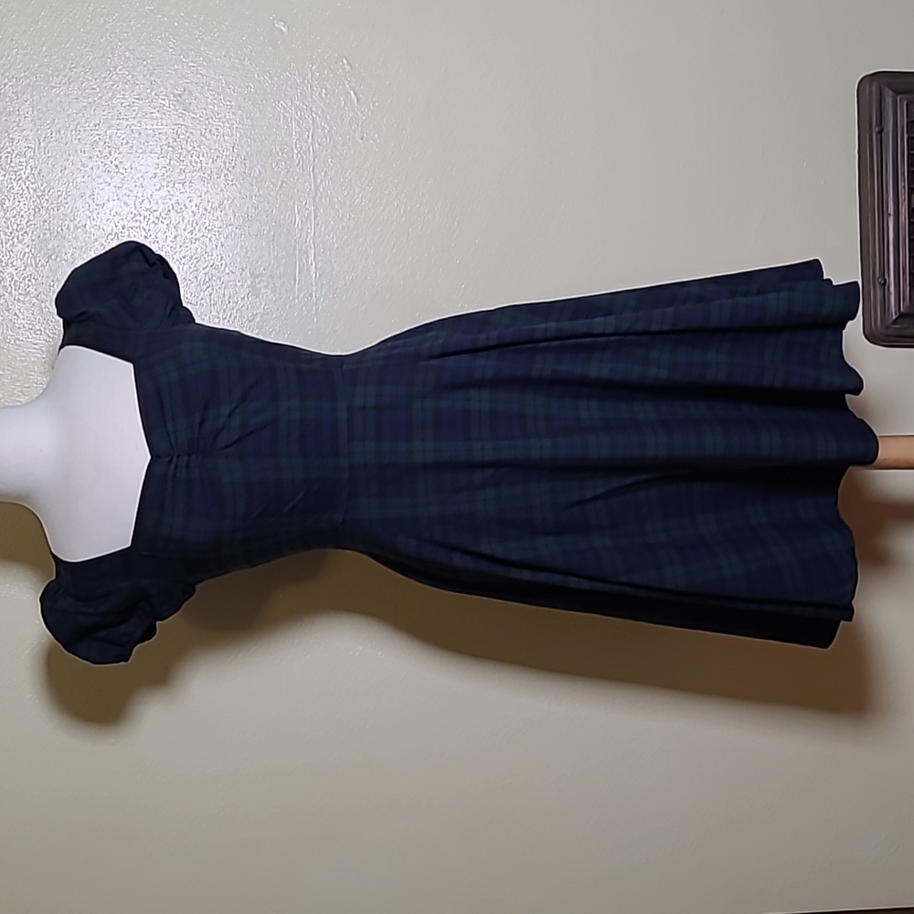 Collectif blackwatch plaid fit and flare dress size Small